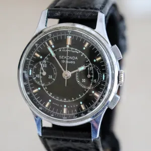 SEKONDA Poljot Chronograph Wristwatch 19 Jewels Made in U.S.S.R. Watch
