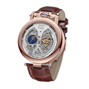 Skeleton Mechanical Watch Transparent Back Tourbillon