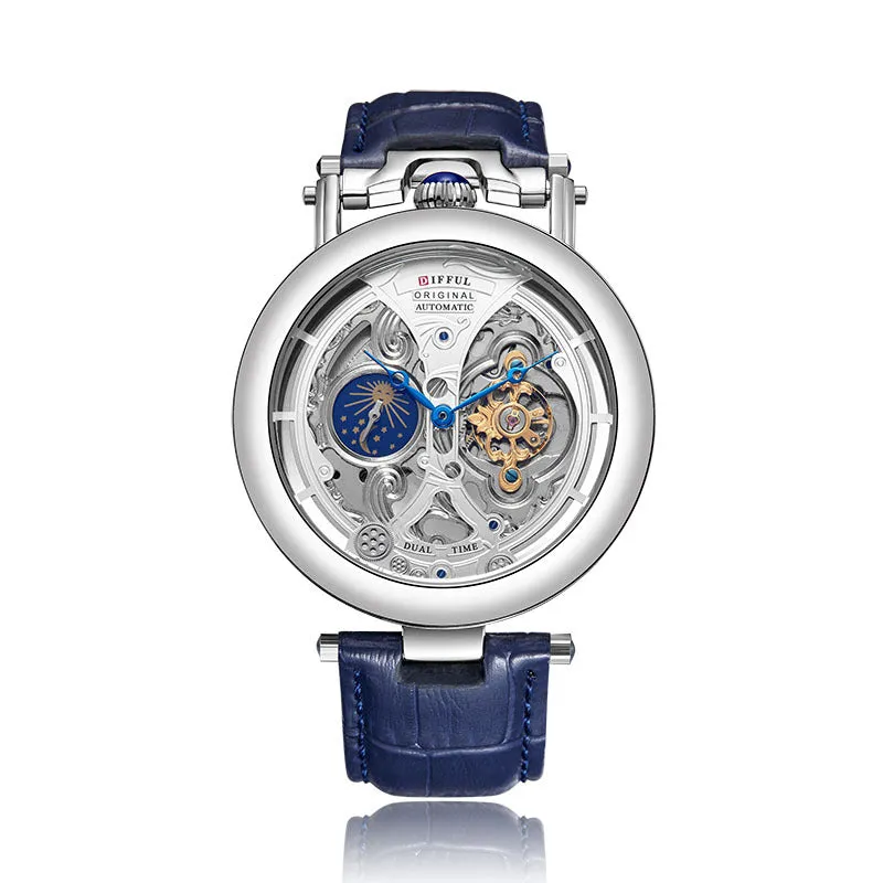 Skeleton Mechanical Watch Transparent Back Tourbillon