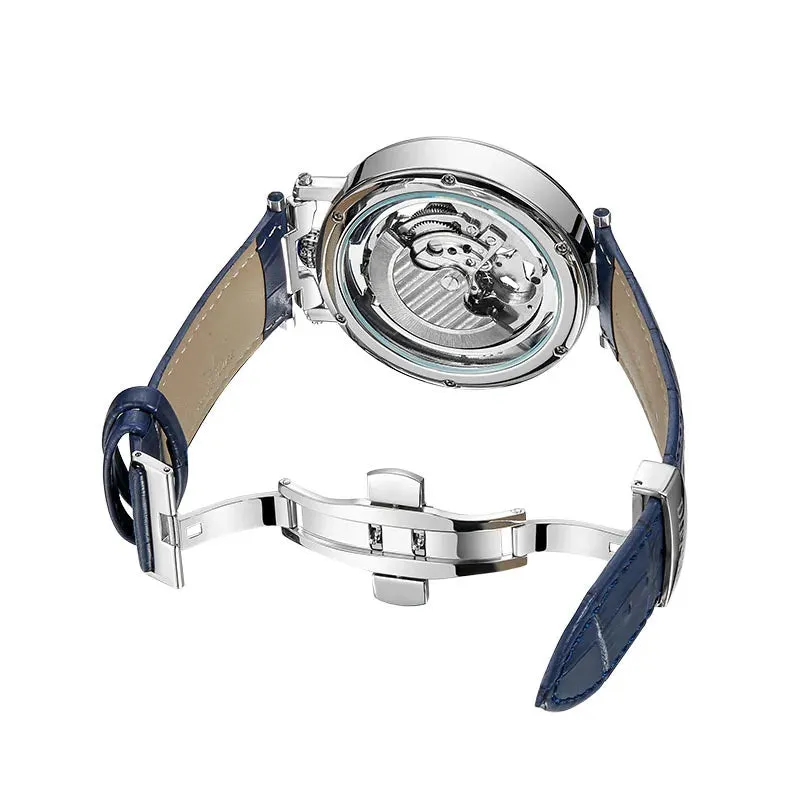 Skeleton Mechanical Watch Transparent Back Tourbillon