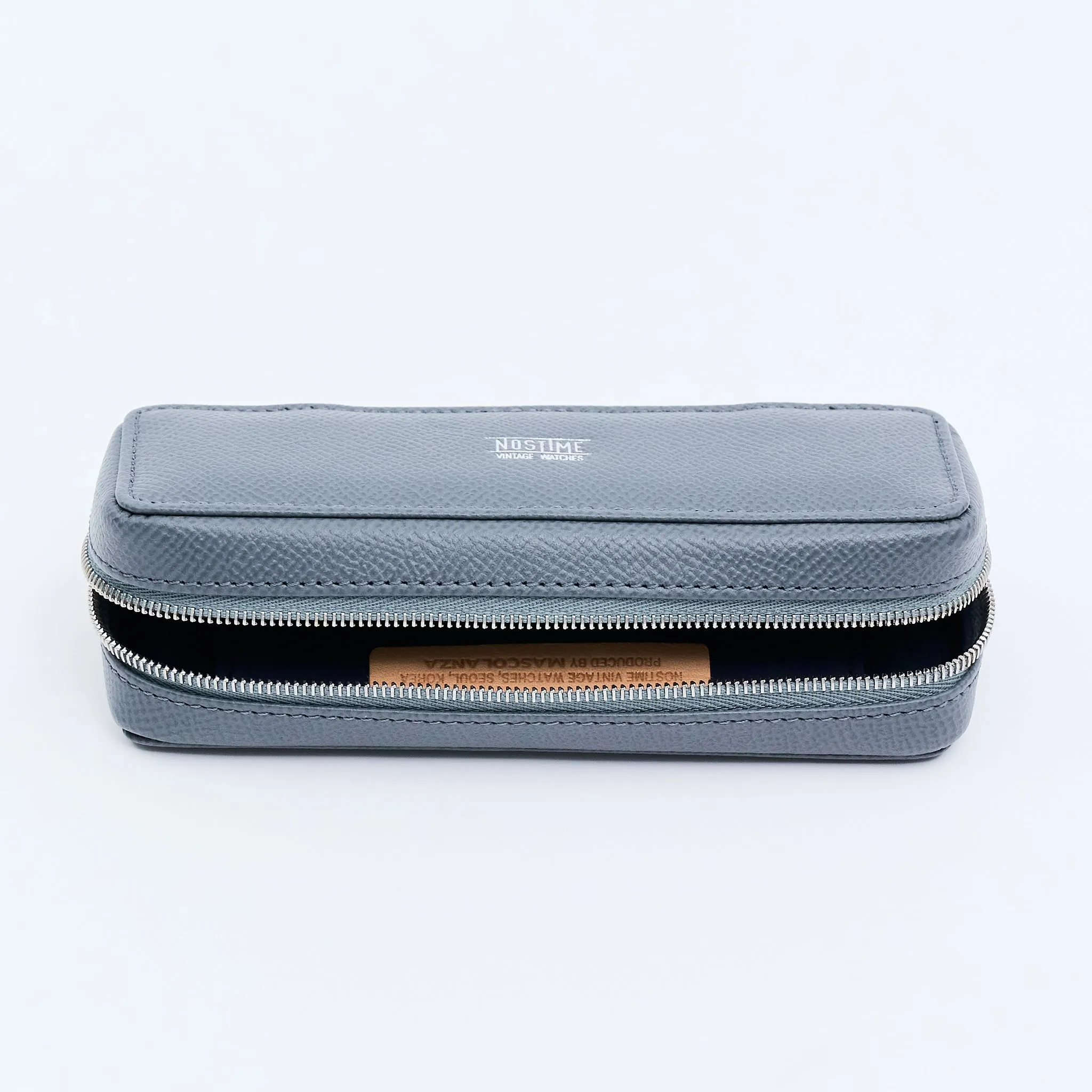 SLATE BLUE DUO POUCH FOR TWO WATCHES
