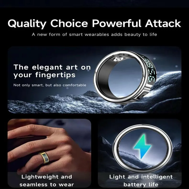 Smart Ring Gesture Control Health Monitoring Multiple Sports Size 11