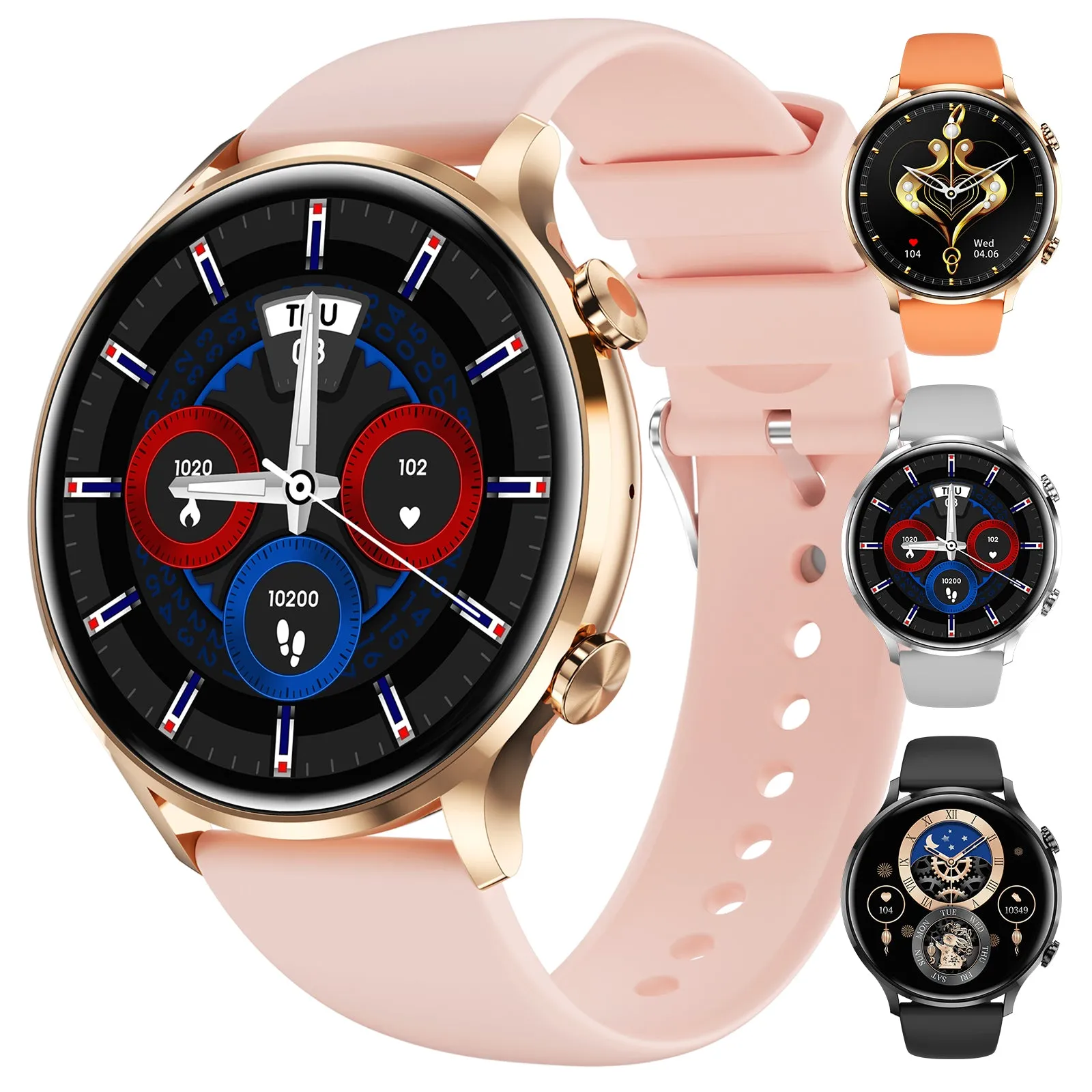 Smart Watch for Women (Answer/Make Call), Fitness Watch with Heart Rate Blood Oxygen Sleep Monitor, 1.39" Touch Screen Bluetooth Smart Watch for iPhone Android Phone, Waterproof Activity Tracker Watch