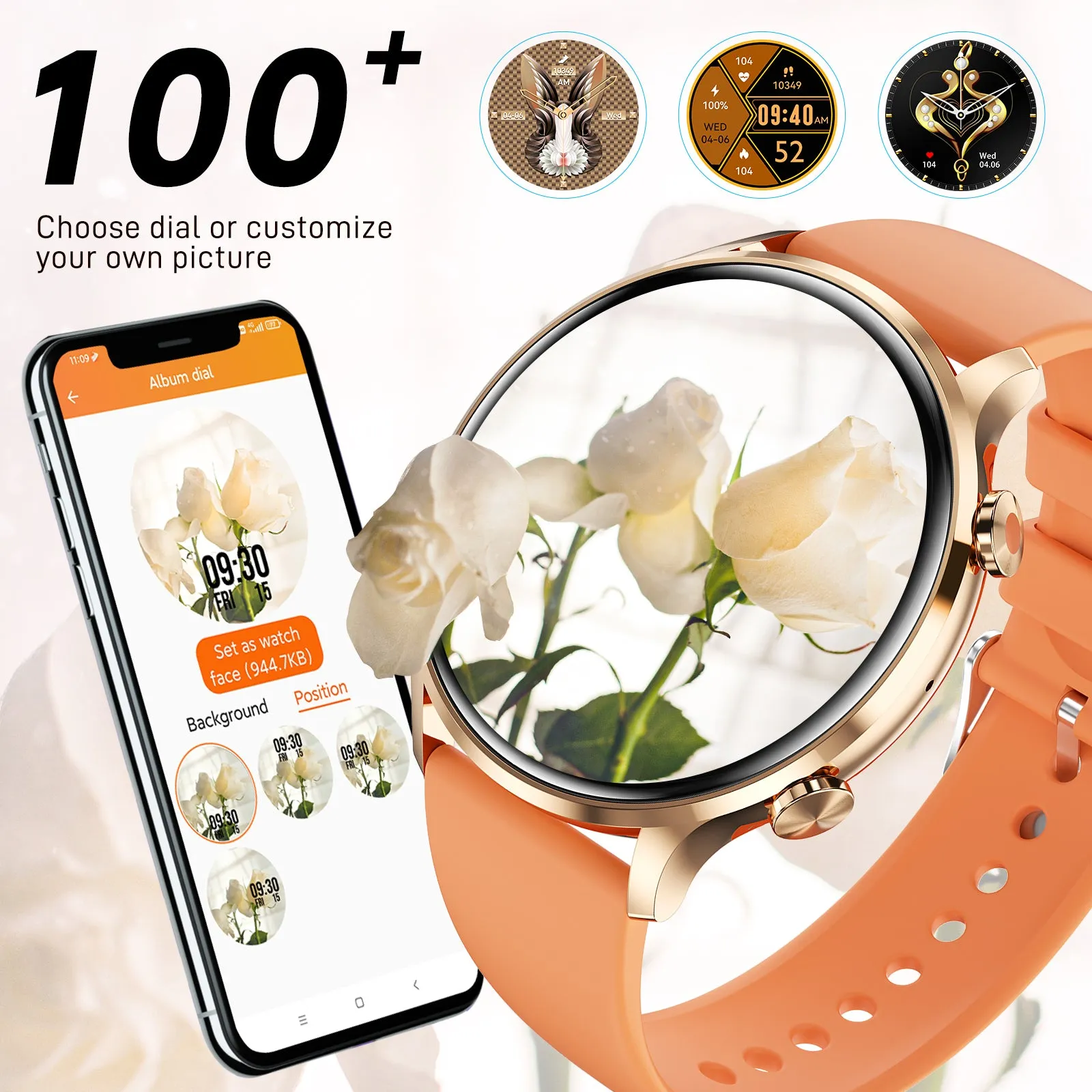 Smart Watch for Women (Answer/Make Call), Fitness Watch with Heart Rate Blood Oxygen Sleep Monitor, 1.39" Touch Screen Bluetooth Smart Watch for iPhone Android Phone, Waterproof Activity Tracker Watch