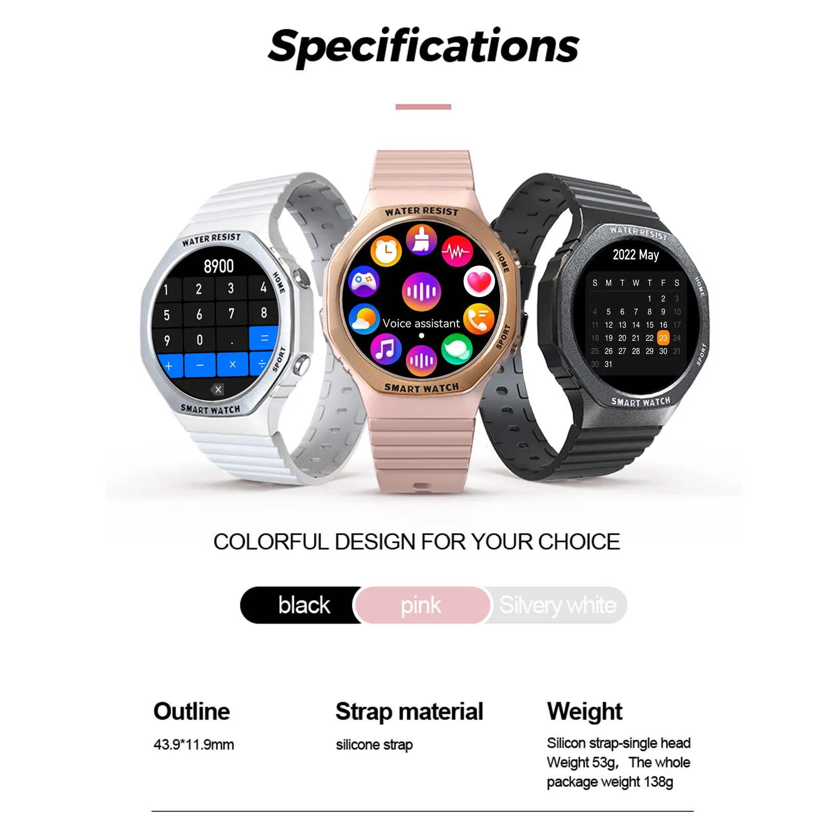 Smart Watch for Women (Answer/Make Calls), Fitness Watch with Heart Rate Blood Pressure Sleep Monitor, 1.32" Women Sports Smart Watch for iPhone & Android, Rugged Outdoor Tactical Women's Smart Watch