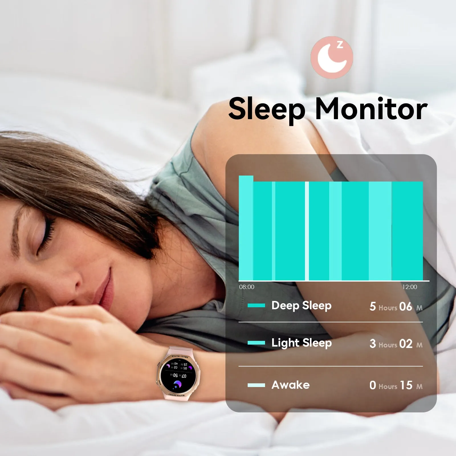 Smart Watch for Women (Answer/Make Calls), Fitness Watch with Heart Rate Blood Pressure Sleep Monitor, 1.32" Women Sports Smart Watch for iPhone & Android, Rugged Outdoor Tactical Women's Smart Watch