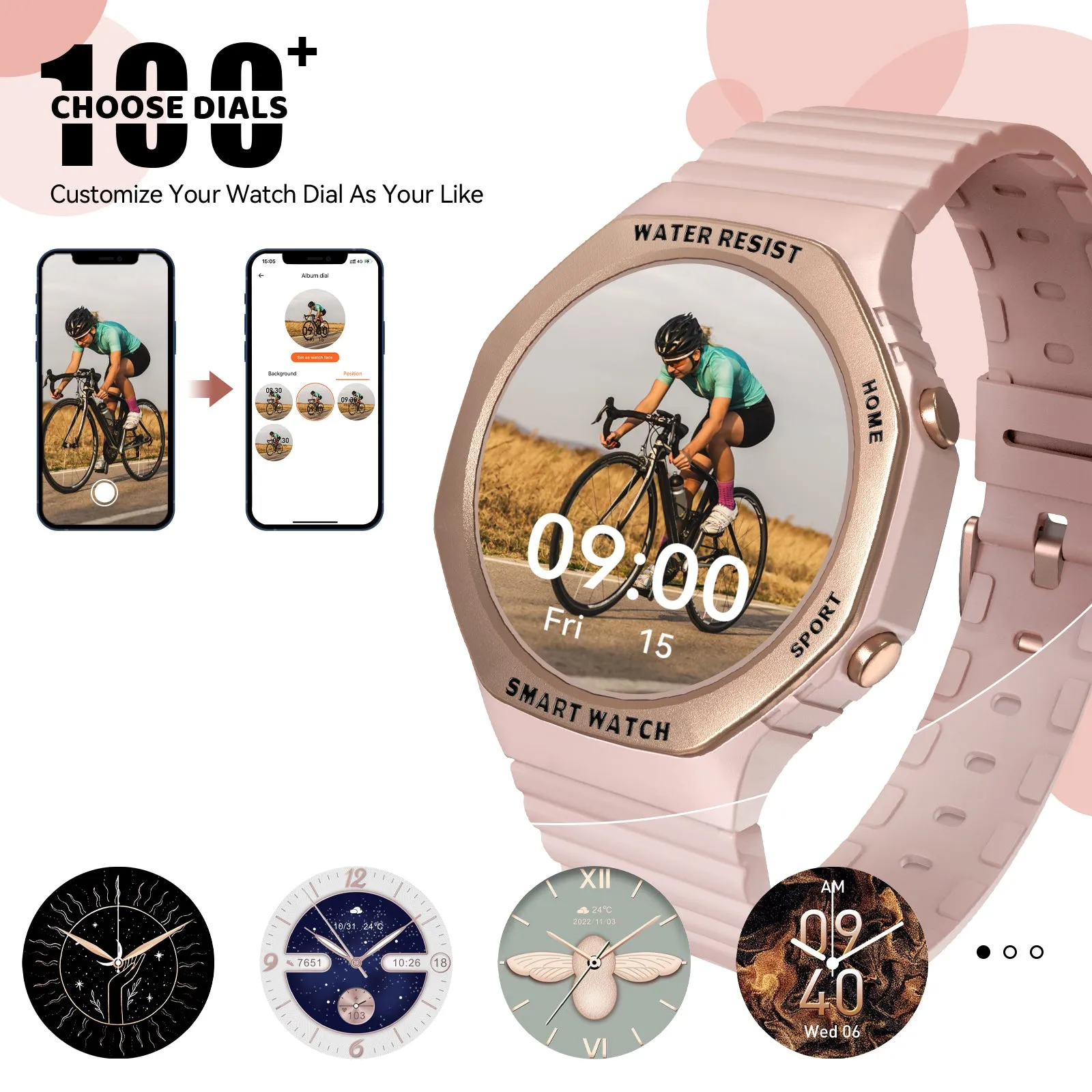 Smart Watch for Women (Answer/Make Calls), Fitness Watch with Heart Rate Blood Pressure Sleep Monitor, 1.32" Women Sports Smart Watch for iPhone & Android, Rugged Outdoor Tactical Women's Smart Watch