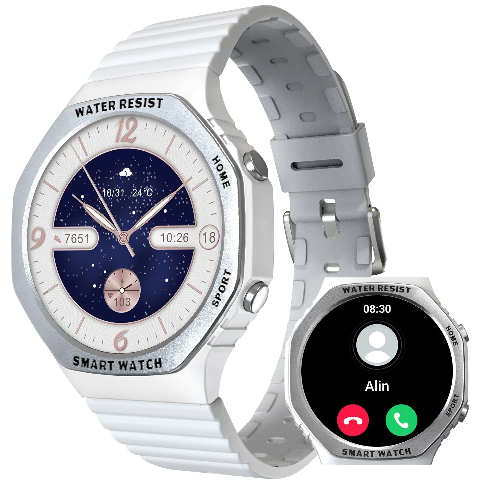 Smart Watch for Women (Answer/Make Calls), Fitness Watch with Heart Rate Blood Pressure Sleep Monitor, 1.32" Women Sports Smart Watch for iPhone & Android, Rugged Outdoor Tactical Women's Smart Watch