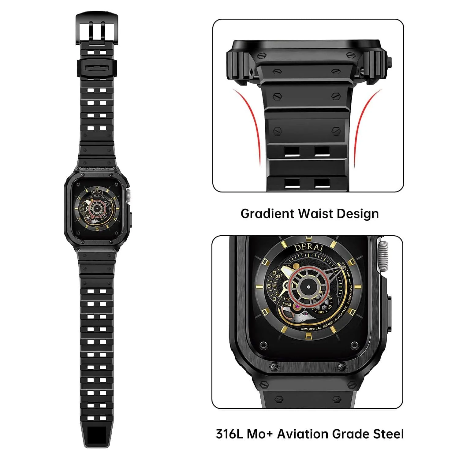 Sports Watch Band With Shockproof Case
