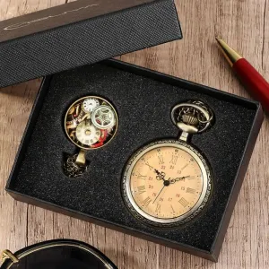 Steampunk pocket watch 4pcs/set