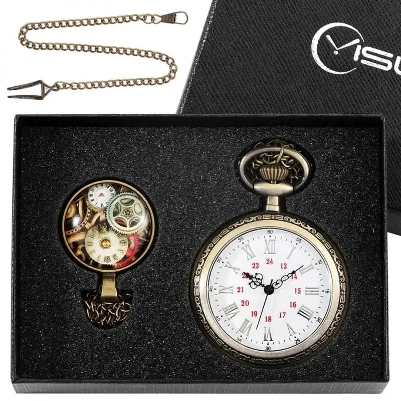 Steampunk pocket watch 4pcs/set