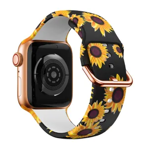 Sunflower Printed Silicone Band for Apple Watch