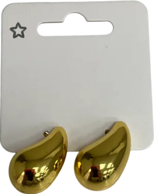 Superdrug Metallic Large Gold Tone Drop Earrings One Size