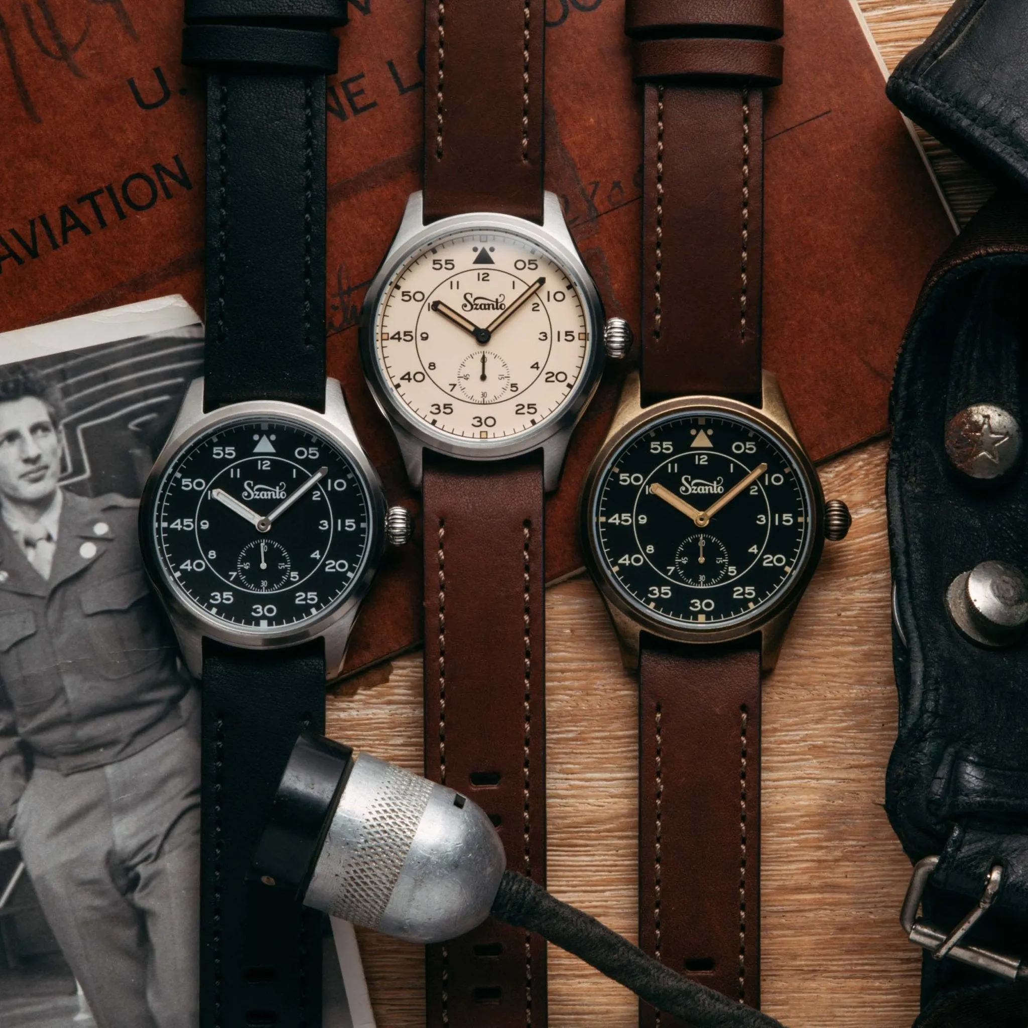 Szanto Heritage Aviator Steel Black
