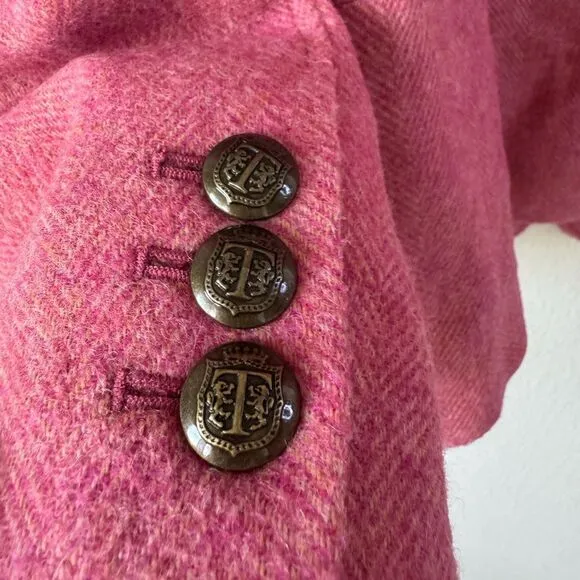 Talbots Women’s Wool Blazer 16 Petite Pink Aberdeen Career Business Old Money