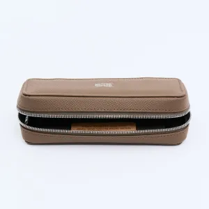 TAUPE DUO POUCH FOR TWO WATCHES