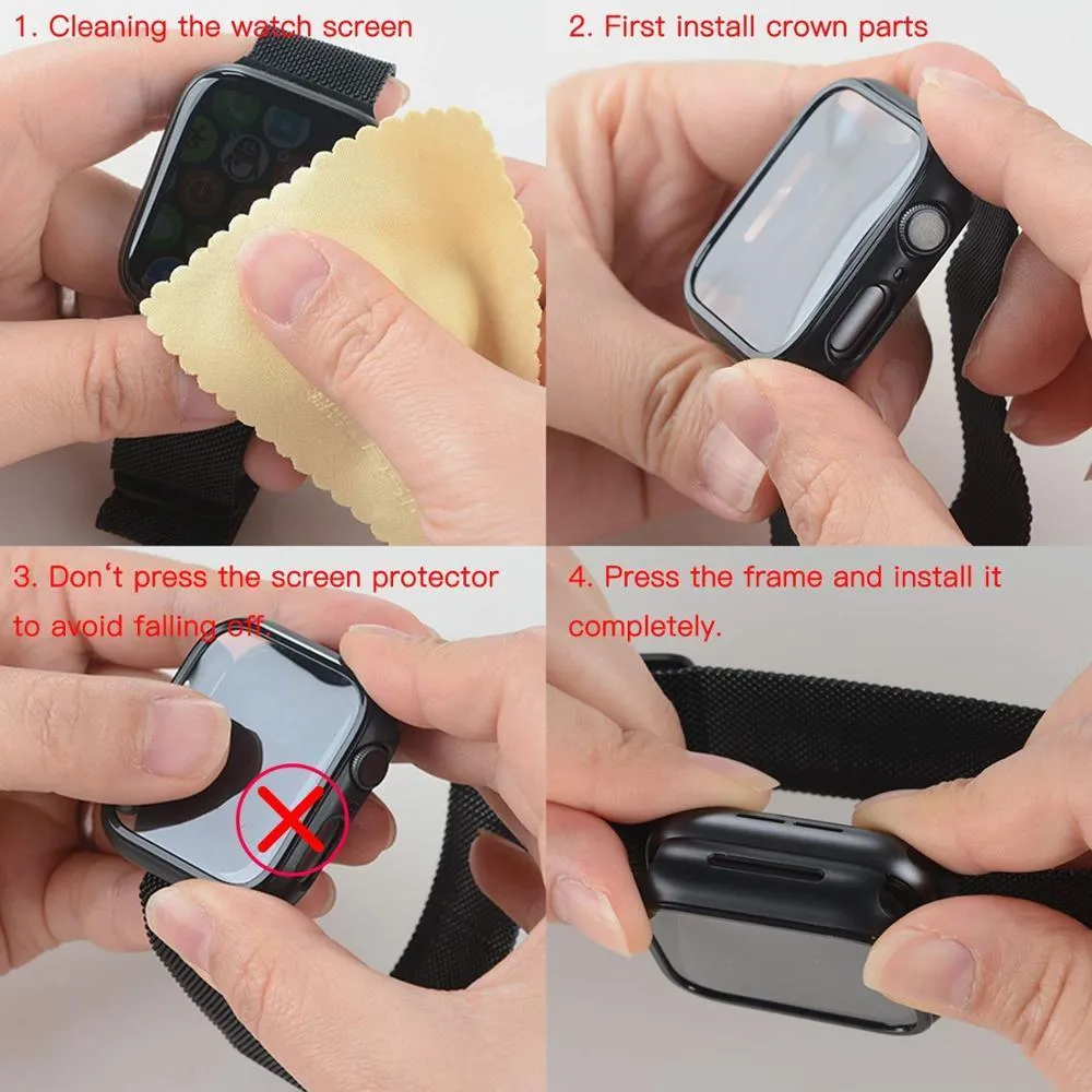 Tempered Glass Protective Watch Case