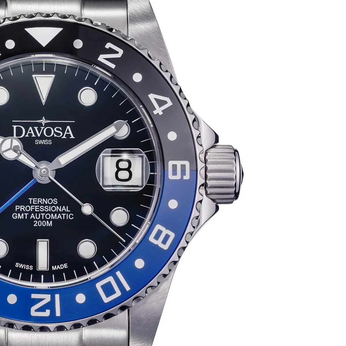 Ternos Professional Automatic 200m GMT Black Blue Diving Watch 16157104