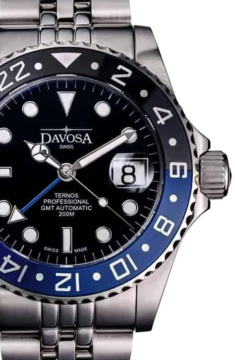 Ternos Professional Automatic 200m GMT Black Blue Diving Watch 16157104