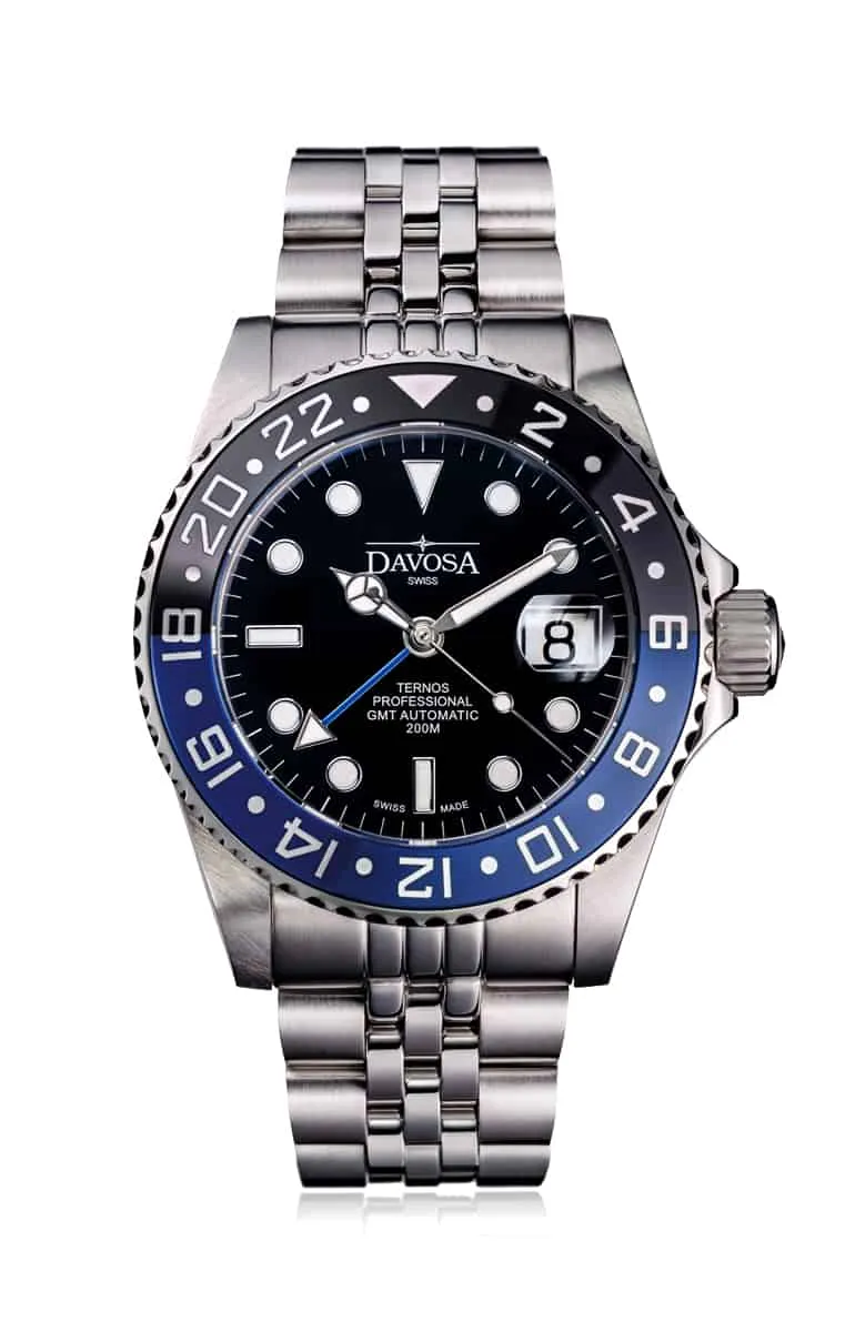 Ternos Professional Automatic 200m GMT Black Blue Diving Watch 16157104
