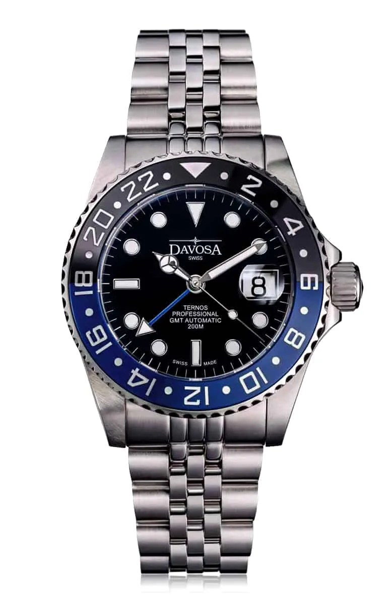 Ternos Professional Automatic 200m GMT Black Blue Diving Watch 16157104