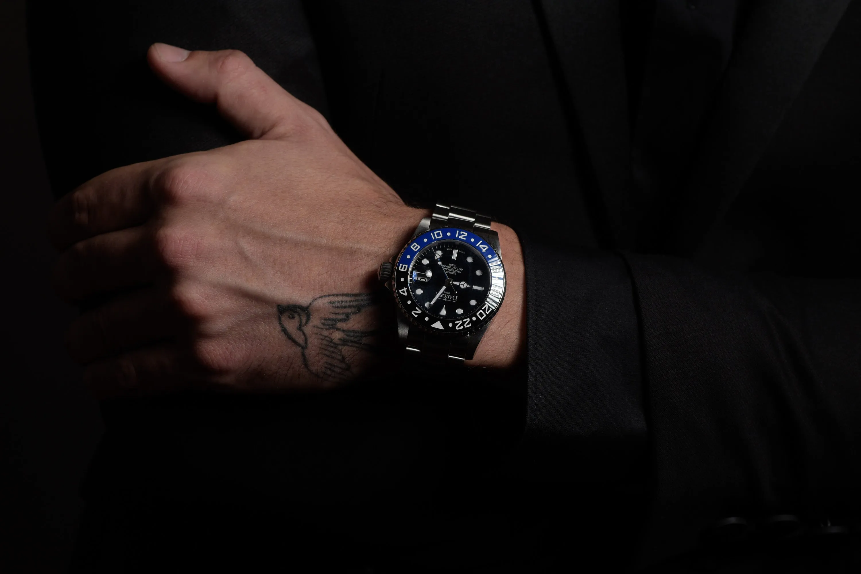 Ternos Professional Automatic 200m GMT Black Blue Diving Watch 16157145