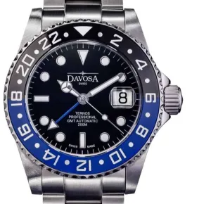 Ternos Professional Automatic 200m GMT Black Blue Diving Watch 16157145