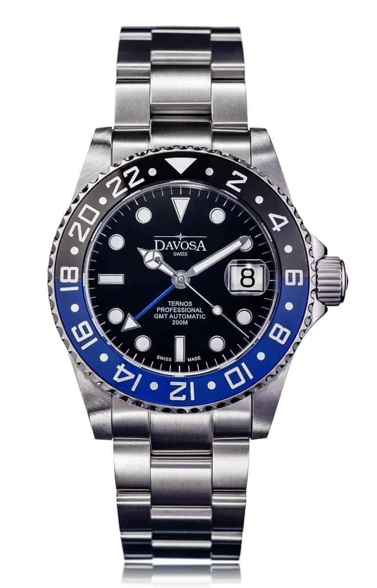 Ternos Professional Automatic 200m GMT Black Blue Diving Watch 16157145