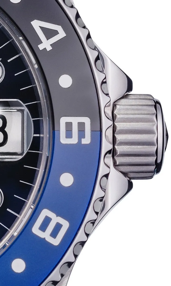 Ternos Professional Automatic 200m GMT Black Blue Diving Watch 16157145