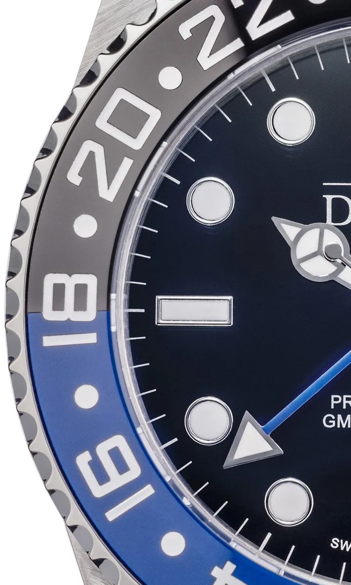 Ternos Professional Automatic 200m GMT Black Blue Diving Watch 16157145