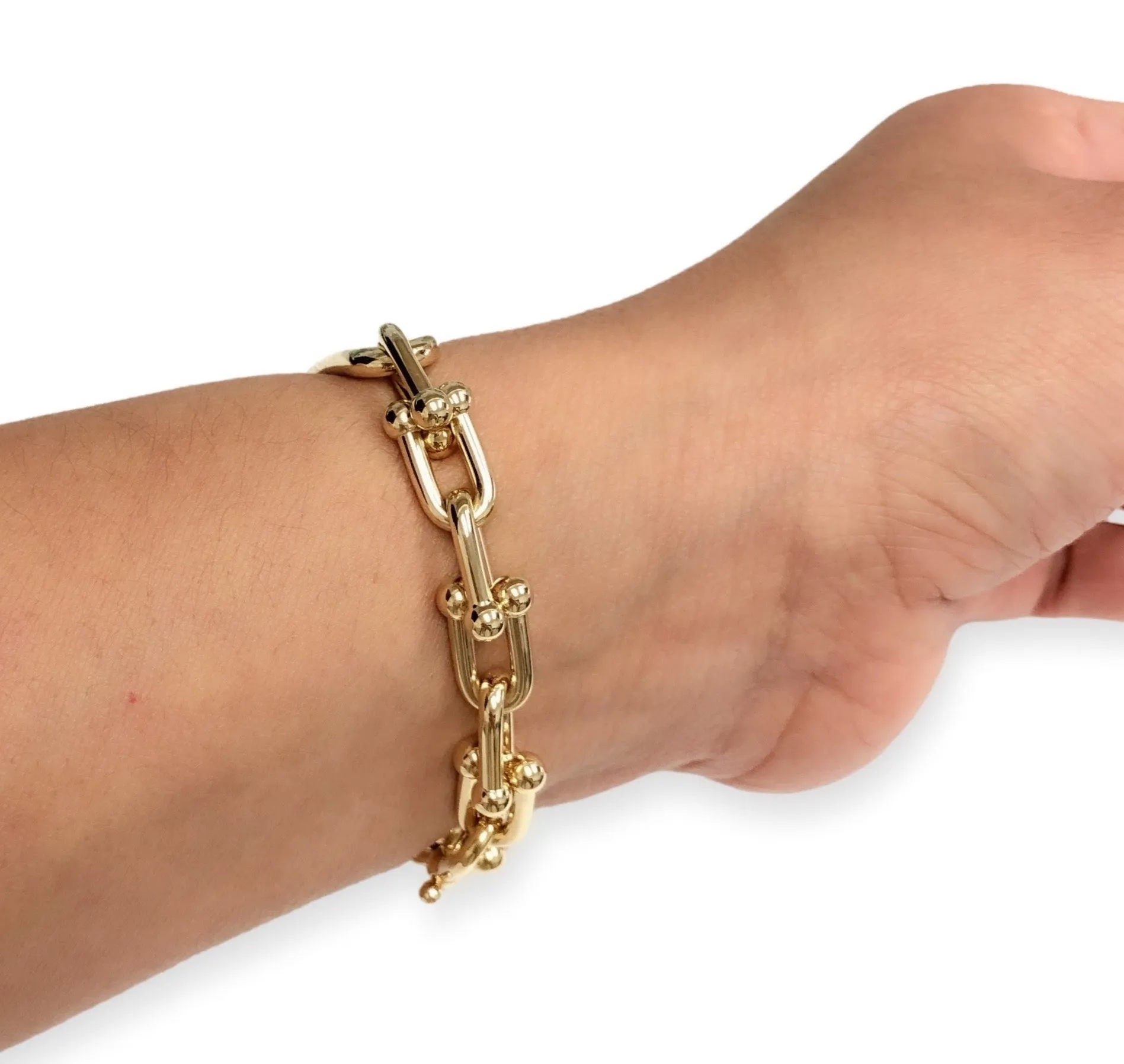 Tiffany & Co. 18K Yellow Gold Hardwear Link Bracelet Medium