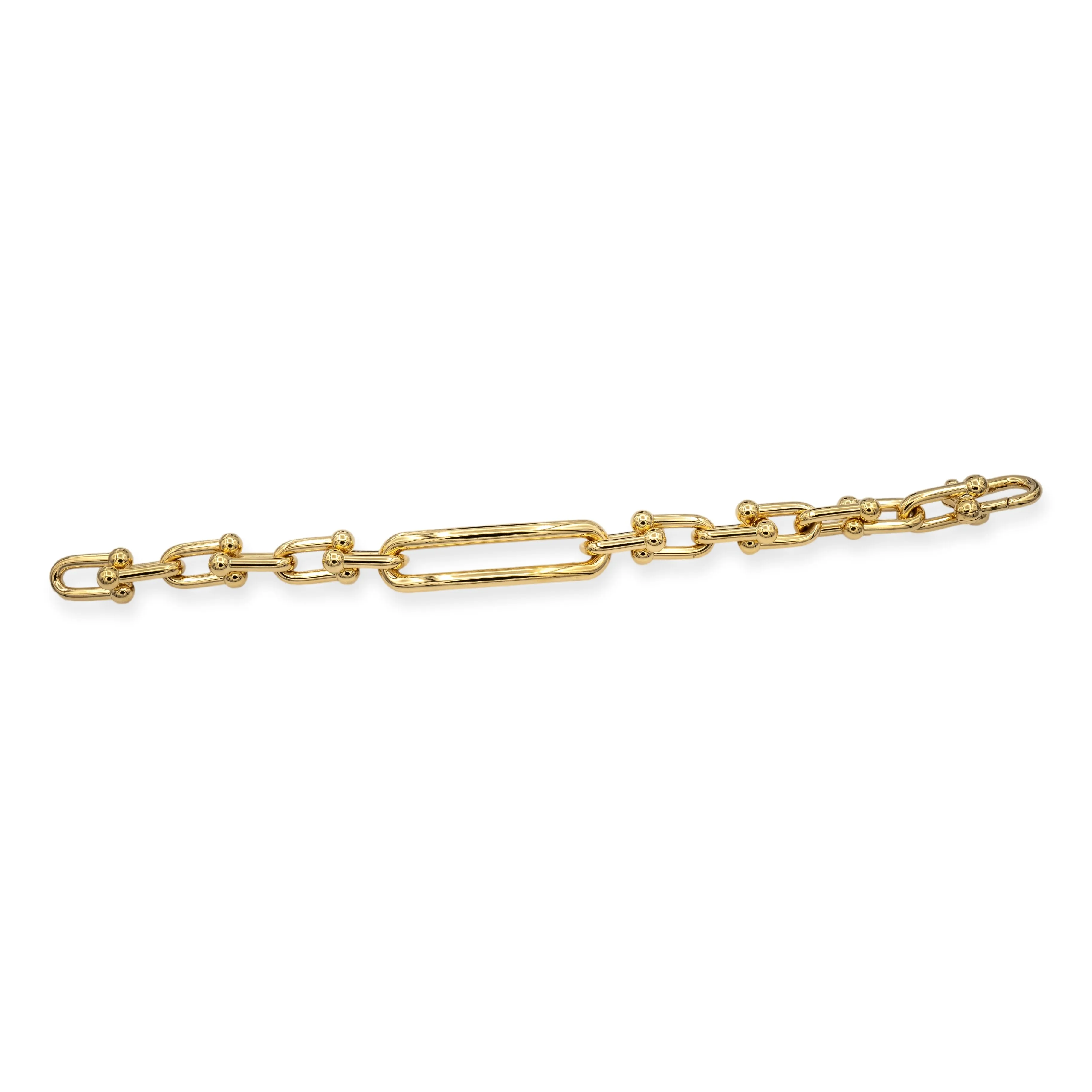 Tiffany & Co. 18K Yellow Gold Hardwear Link Bracelet Medium