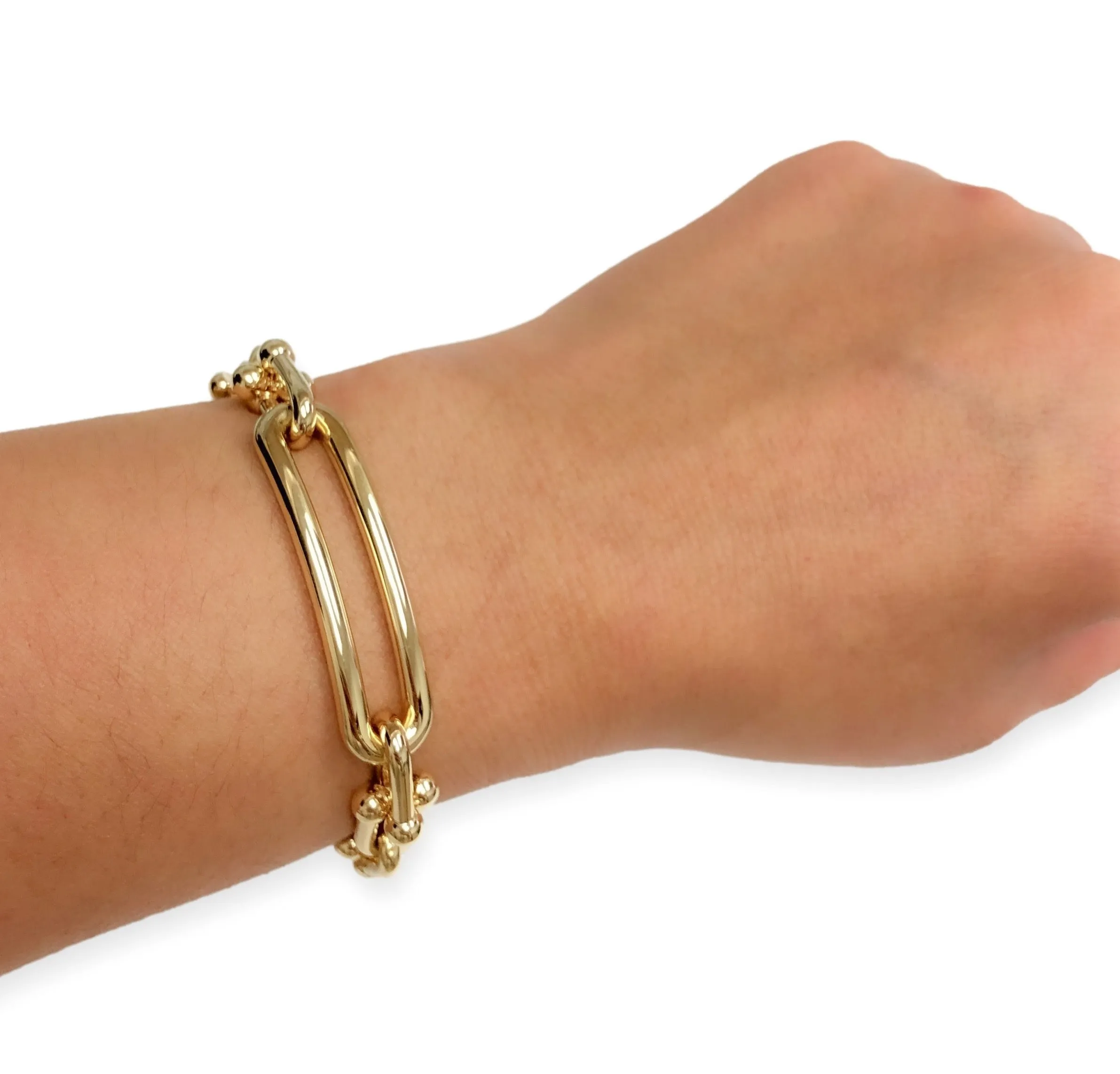 Tiffany & Co. 18K Yellow Gold Hardwear Link Bracelet Medium