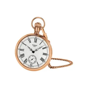 Tissot Lapine Mechanical 51mm Silver Clock Watch MANUAL MANUAL MANUAL MANUAL FINISHING PVD GOLD PINE T861.405.99.033.01