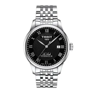 Tissot Le Locle Powermatic 80 Men's Stainless Steel Black Dial Watch