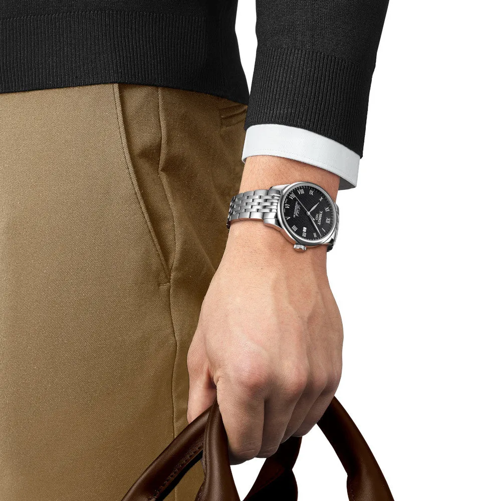 Tissot Le Locle Powermatic 80 Men's Stainless Steel Black Dial Watch