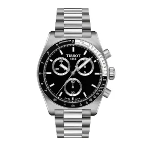 Tissot PR516 (40mm) Mens Stainless Steel Chronograph Black Dial Watch