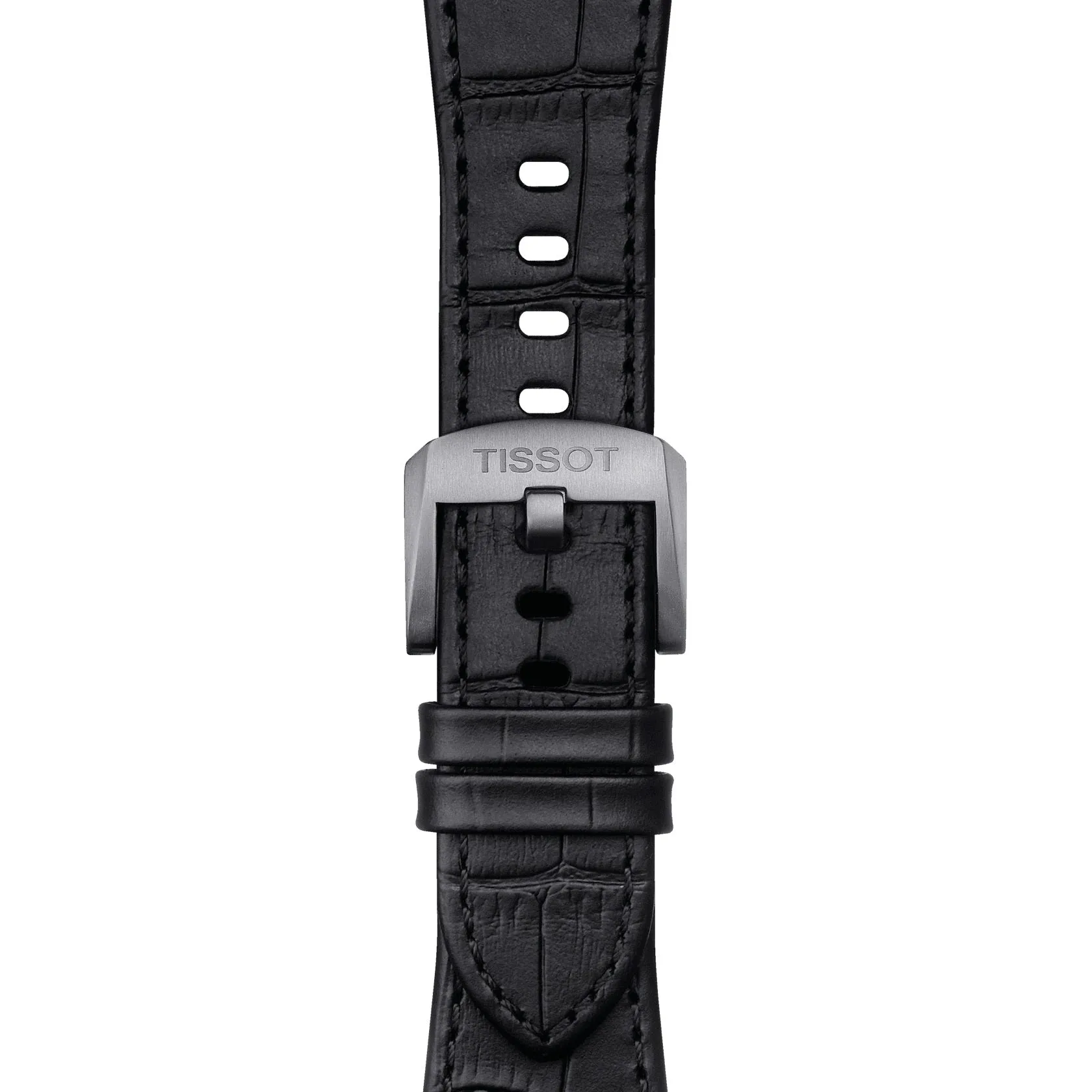 Tissot PRX Powermatic 80 Mens Stainless Steel Black Dial Black Leather Strap Watch