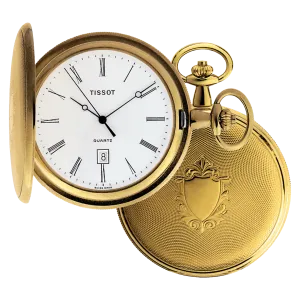 Tissot Savonette pocket watch 50mm quartz Ottone golden finish T83.4.508.13