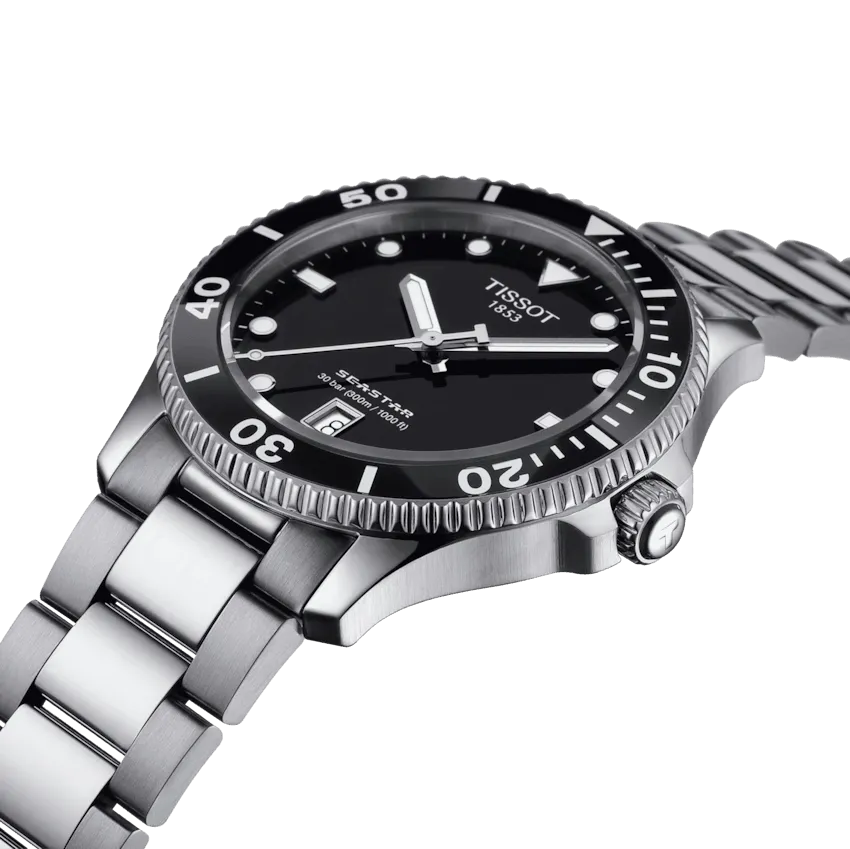 Tissot Seastar 1000 40mm black Quartz Quartz steel T120.410.11.051.00