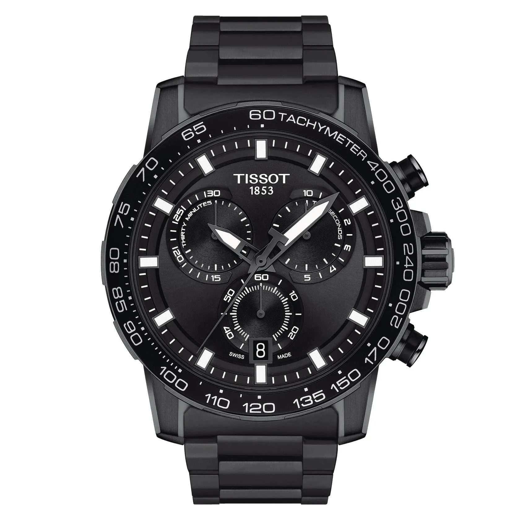 Tissot Supersport Chronograph Mens Black Tone Black Dial Watch