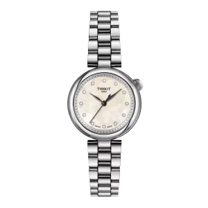 Tissot Tissot Desir Ladies Stainless Steel Diamond and Mother of Pearl Dial Watch