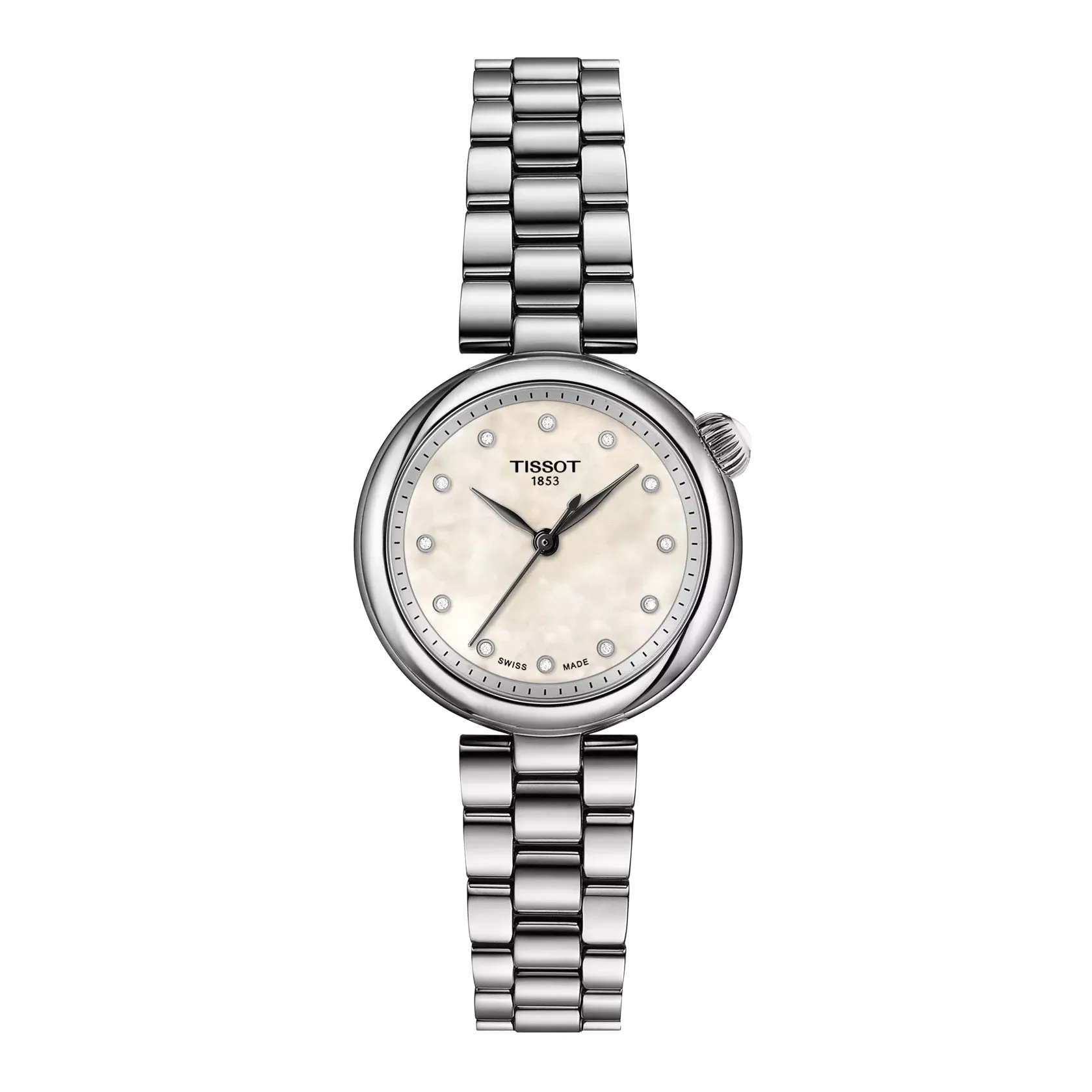 Tissot Tissot Desir Ladies Stainless Steel Diamond and Mother of Pearl Dial Watch