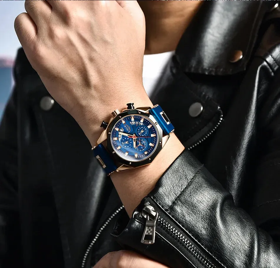 Top Brand Luxury LIGE Fashion Men Watches Sport Quartz Watch Date Clock Waterproof Wristwatch Chronograph Clock