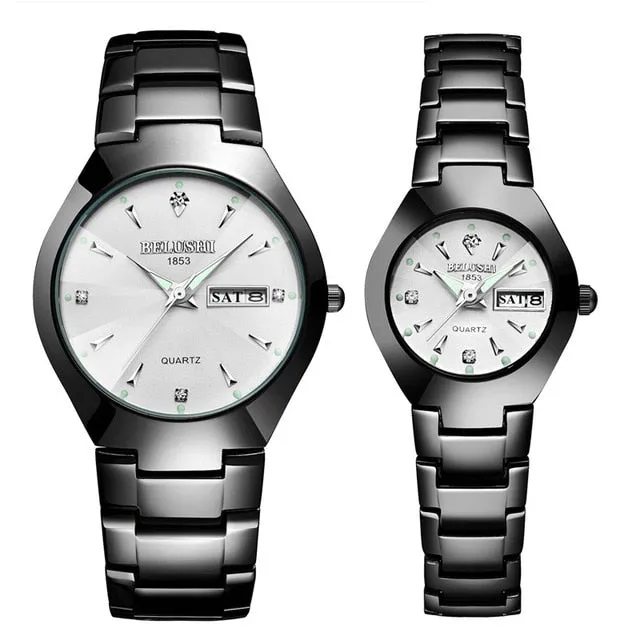 Top Quality Tungsten Steel Black Wrist Watch
