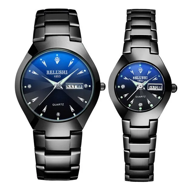Top Quality Tungsten Steel Black Wrist Watch