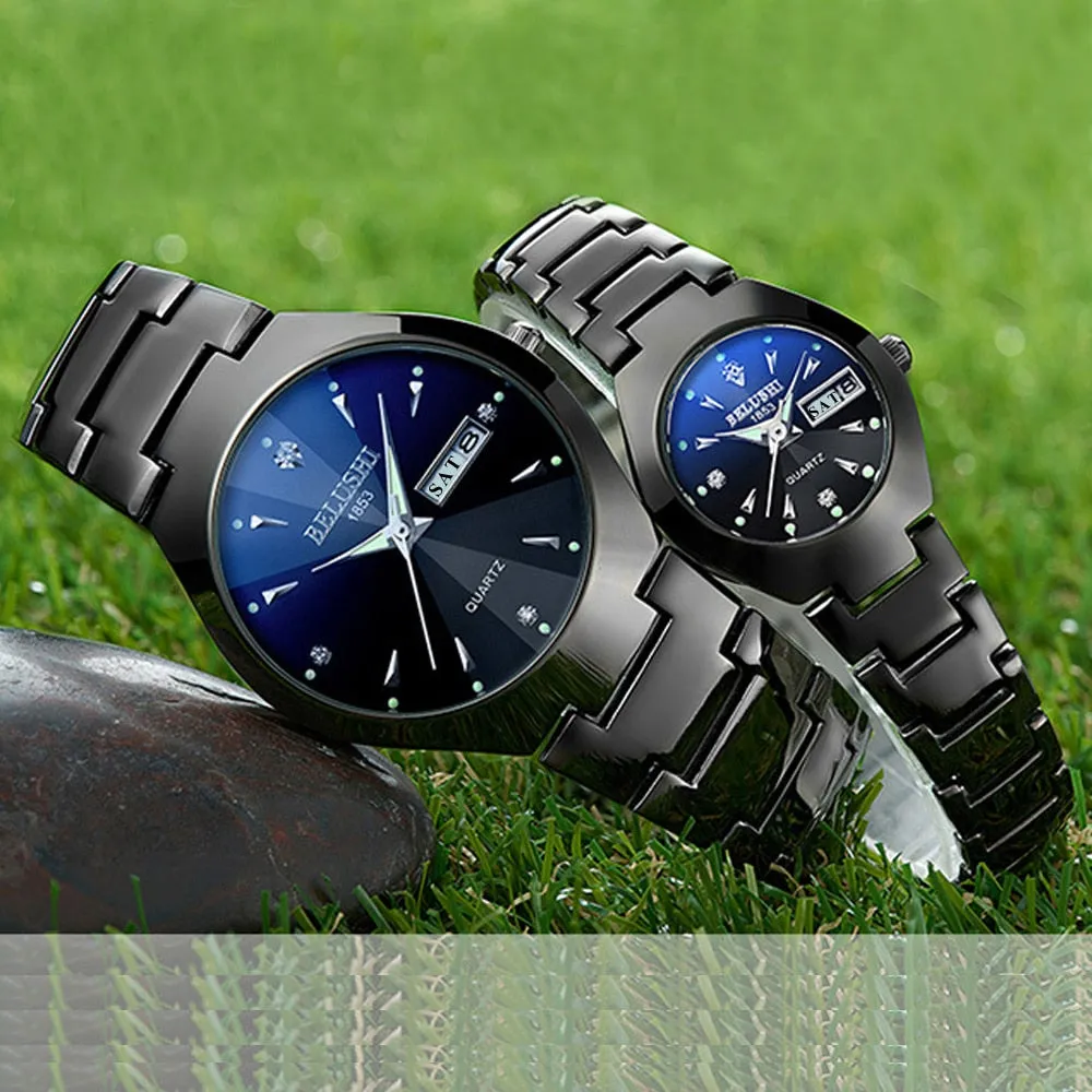 Top Quality Tungsten Steel Black Wrist Watch