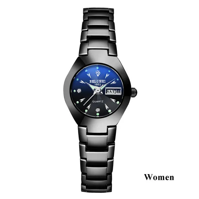 Top Quality Tungsten Steel Black Wrist Watch