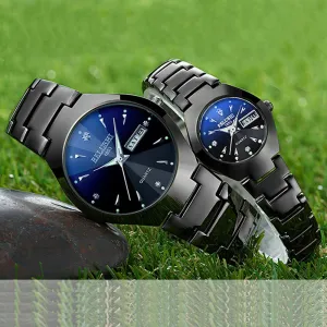 Top Quality Tungsten Steel Black Wrist Watch