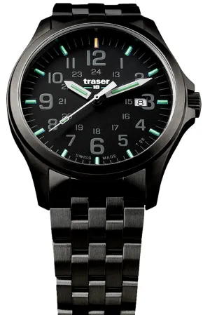 Traser P67 Officer Pro GunMetal Black with Black Steel Bracelet, model 107868